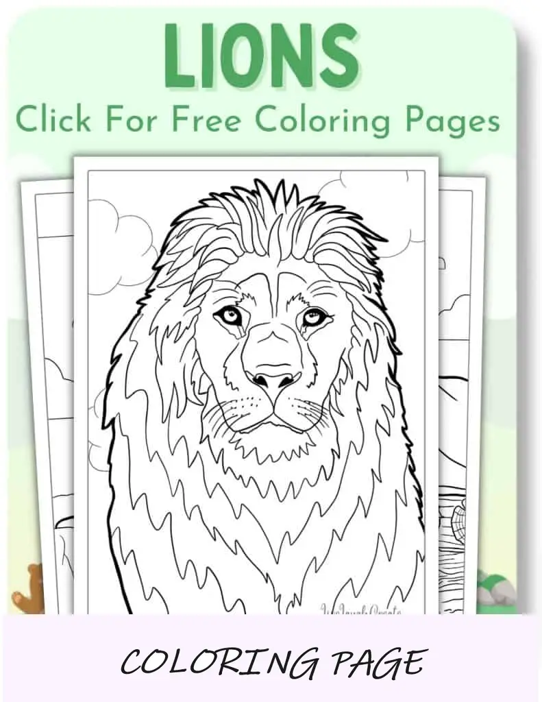 Desenhos para colorir de Leões_