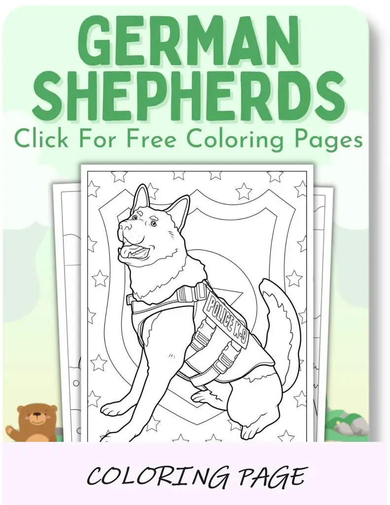 Desenhos para colorir de pastores alemães para animais