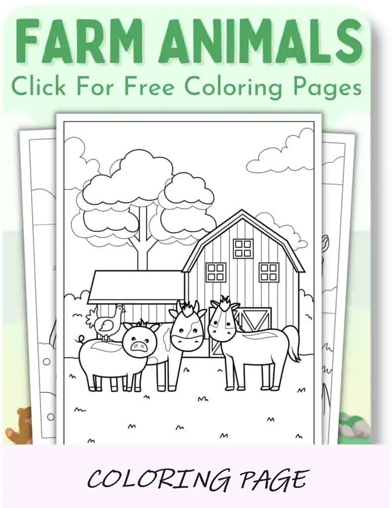 Desenhos para colorir de animais de fazenda