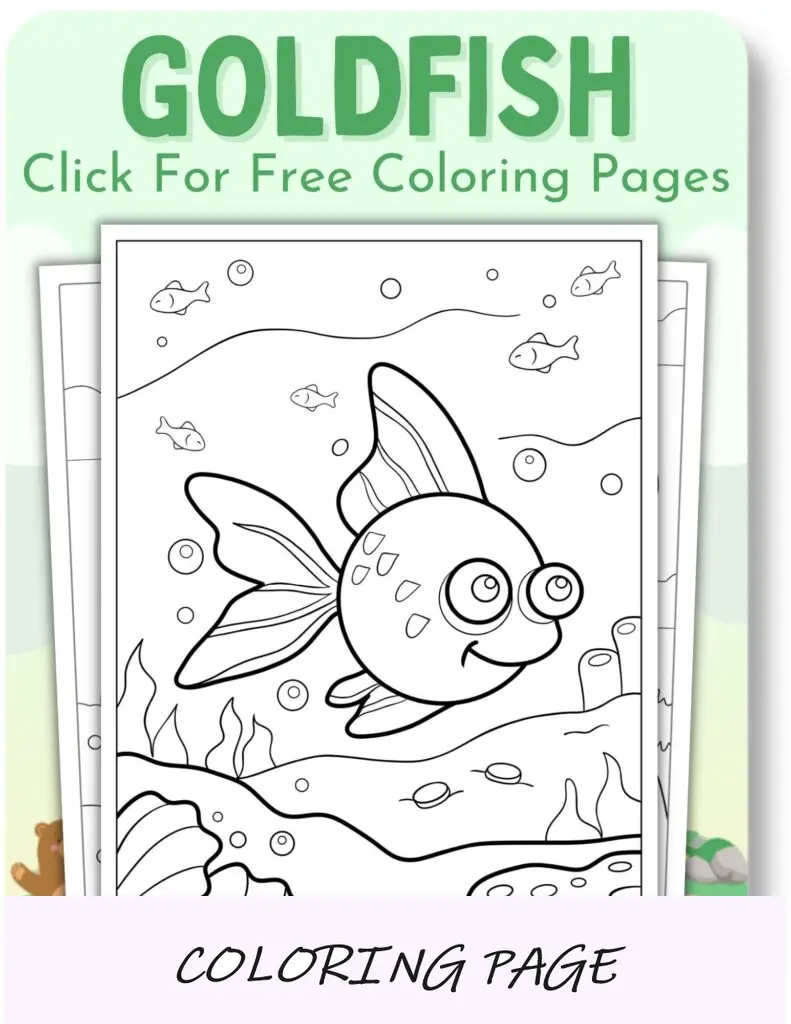 Desenhos para colorir de peixinhos dourados para animais