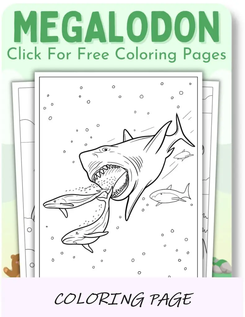 Desenhos para colorir de Megalodonte para animais