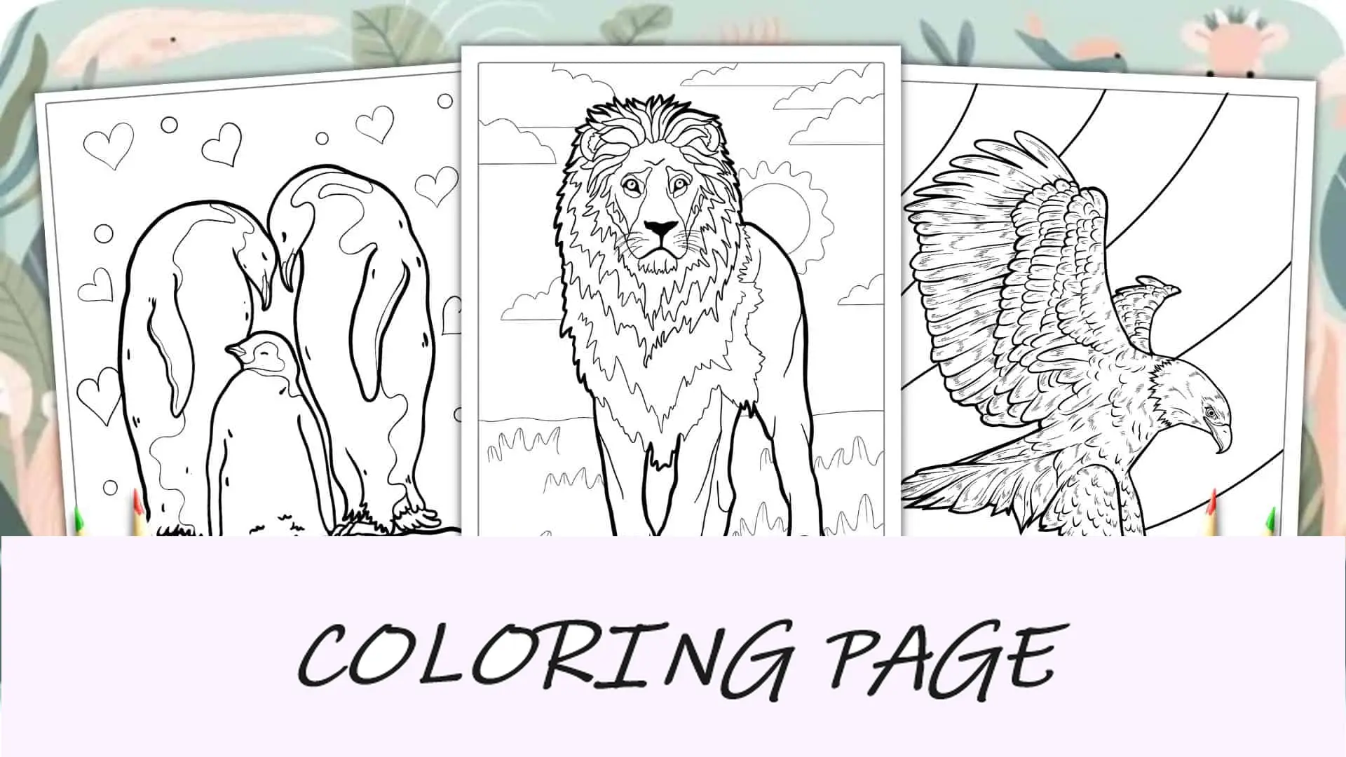 Imagem em destaque de páginas para colorir de animais
