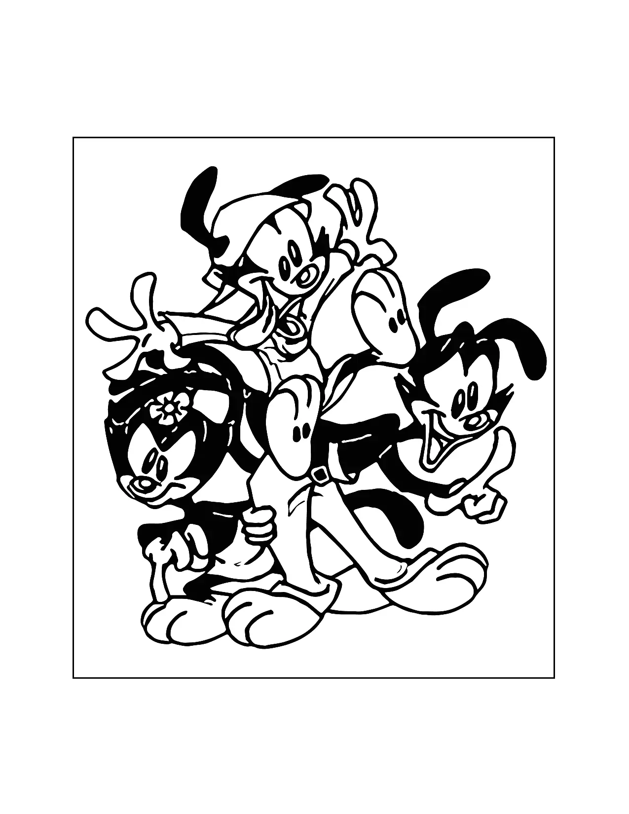 Animaniacs Zany Coloring Page