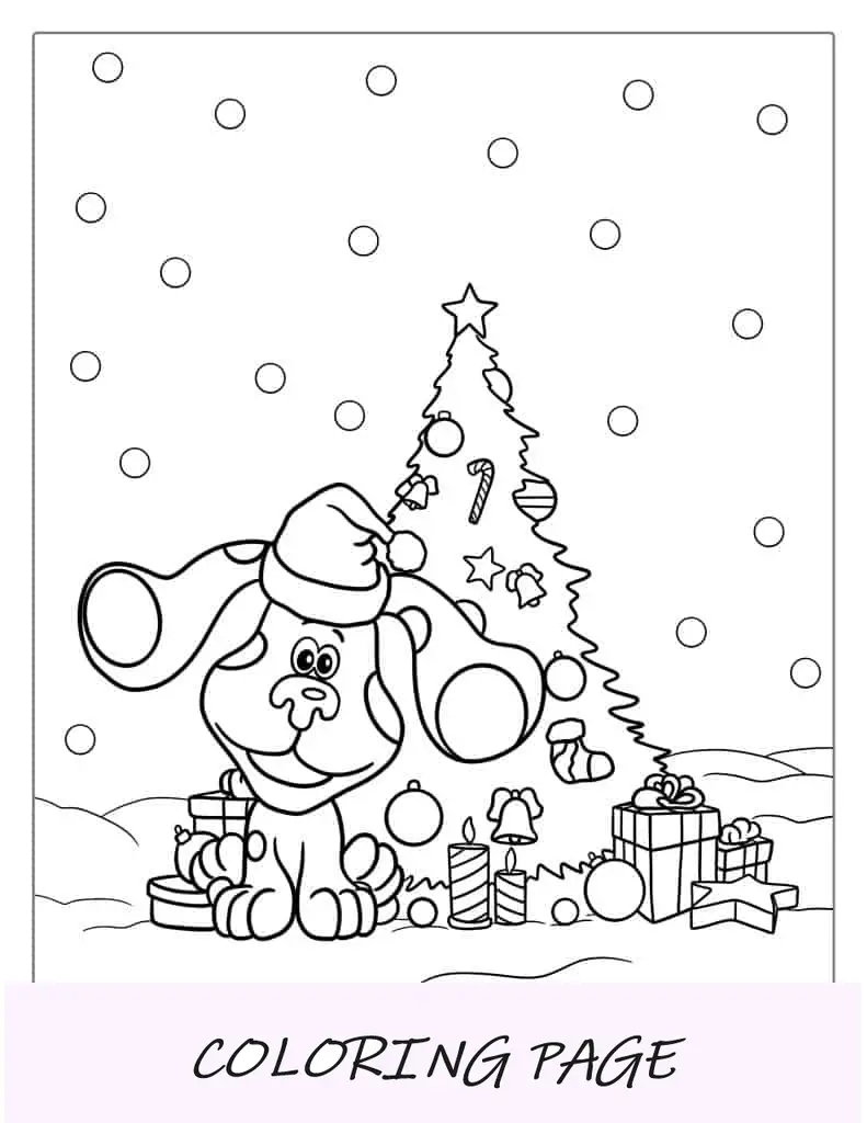 Página para colorir de impressão de pata Blue_s Clues