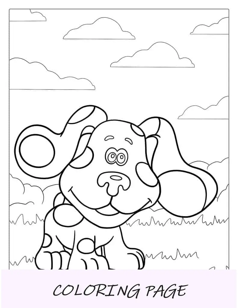 Página para colorir do caderno de pistas Blue_s