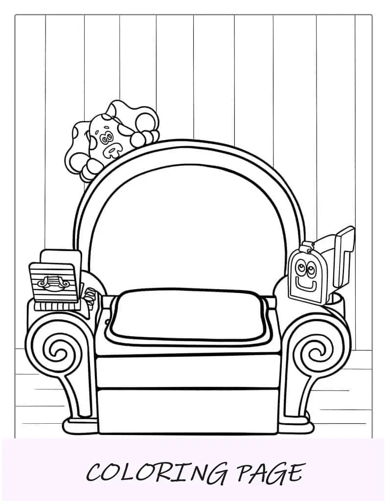 Personagem de pá de Blue_s Clues para colorir
