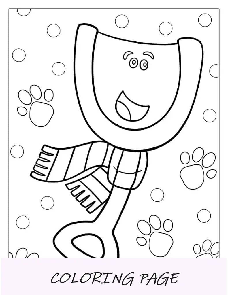 Página para colorir do gato pervinca do Blue_s Clues