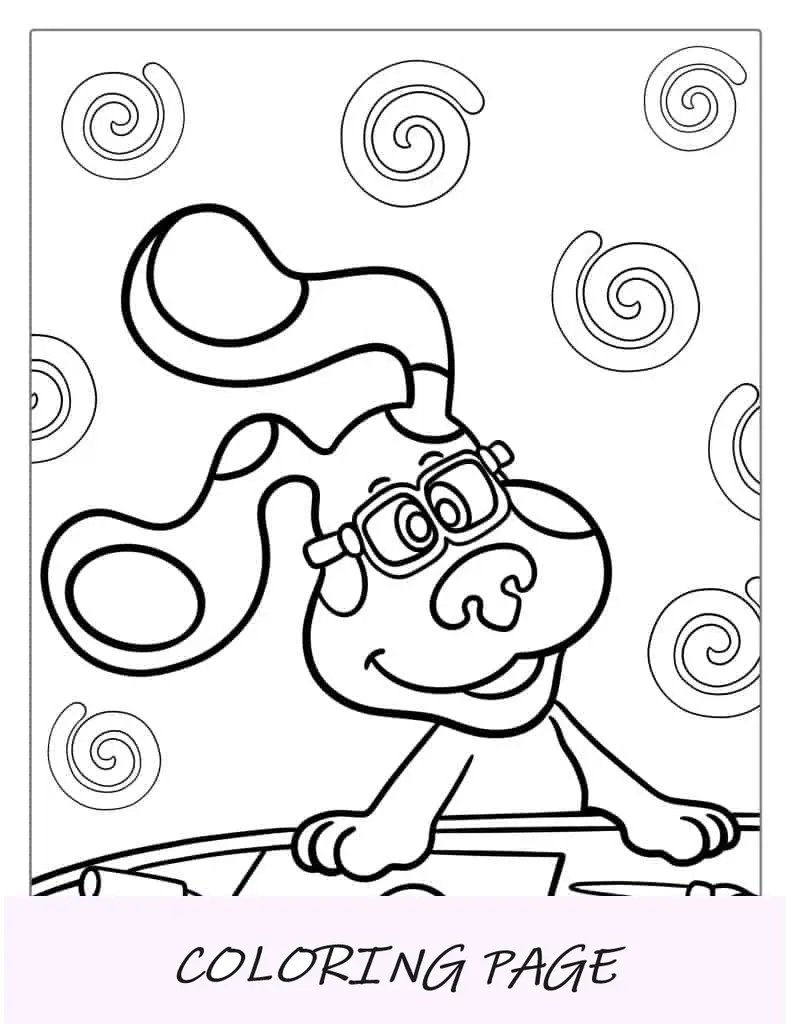 Folha para colorir Blue_s Clues House