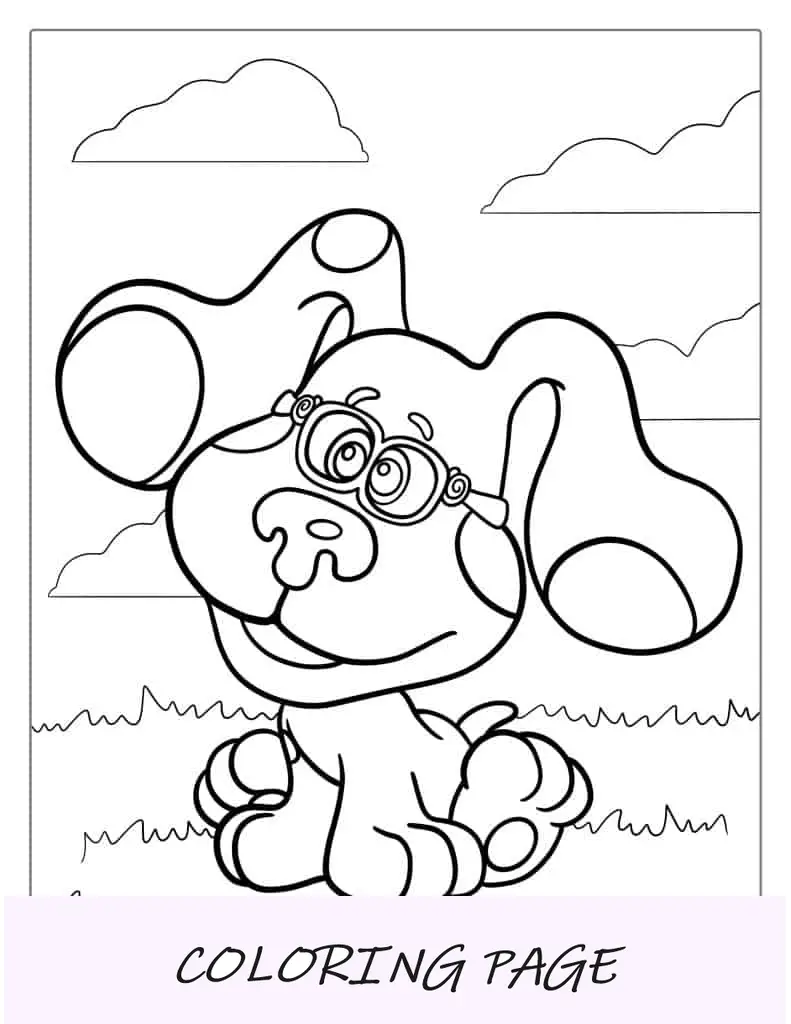 Folha para colorir com pistas azuis com tema de Halloween