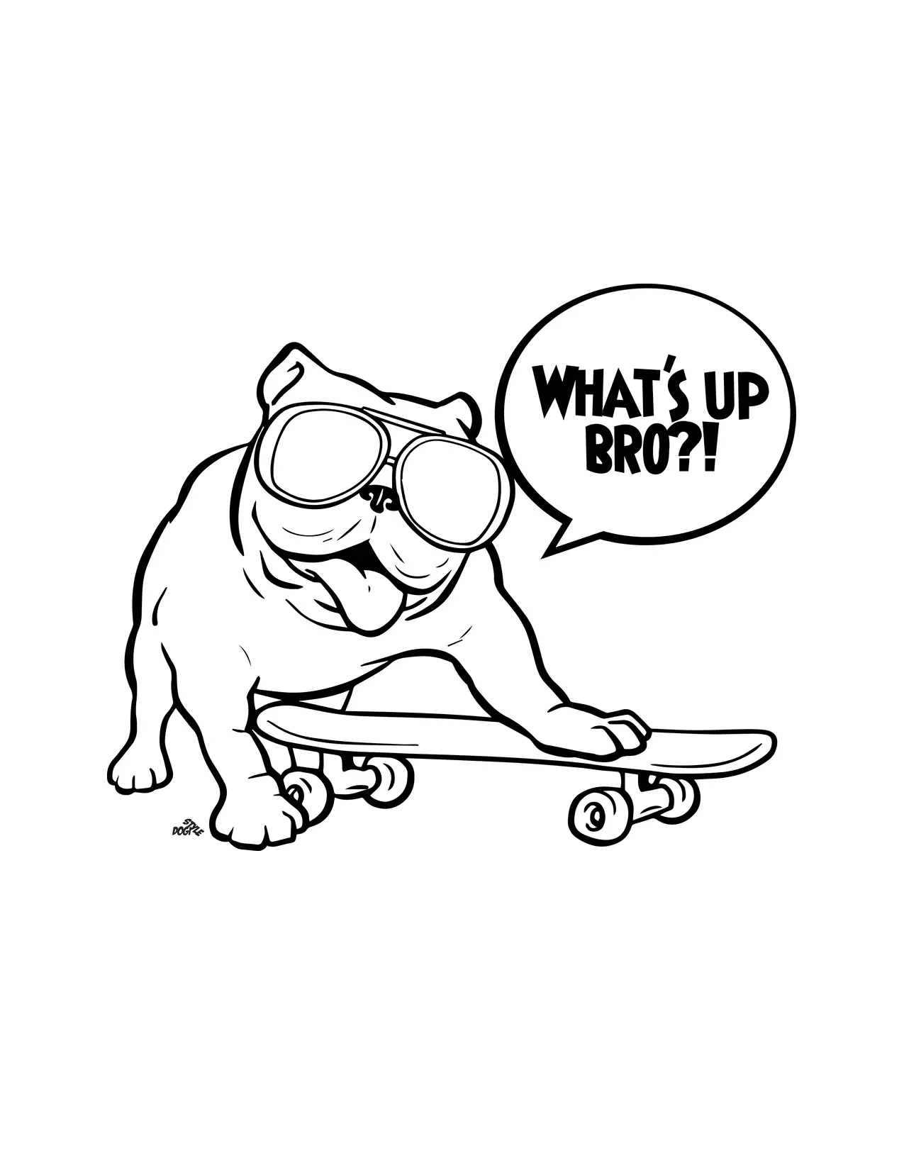 Whats Up Dog Coloring Pages