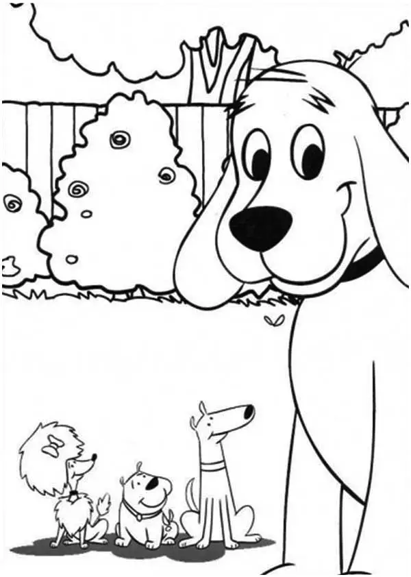 Cute Cartoon Dog Coloring Page