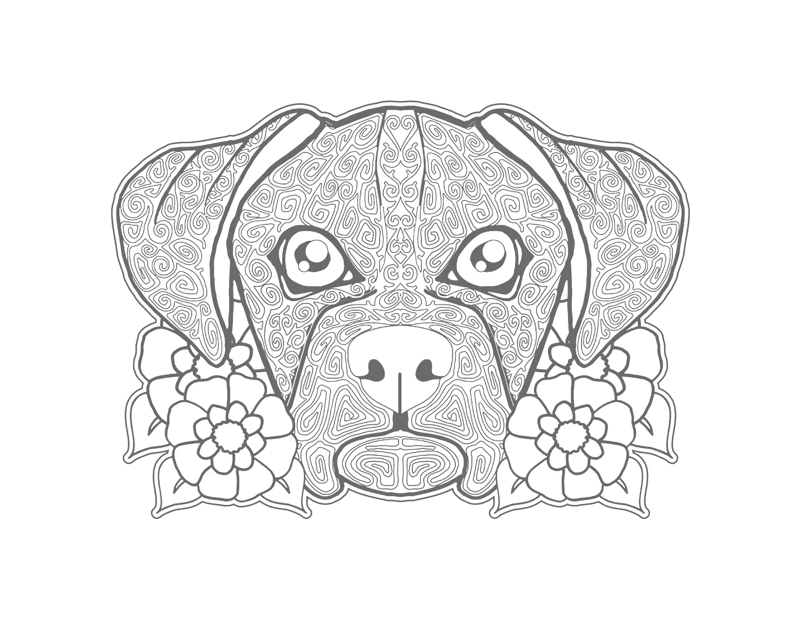 Zen Dog Coloring Pages For Adults