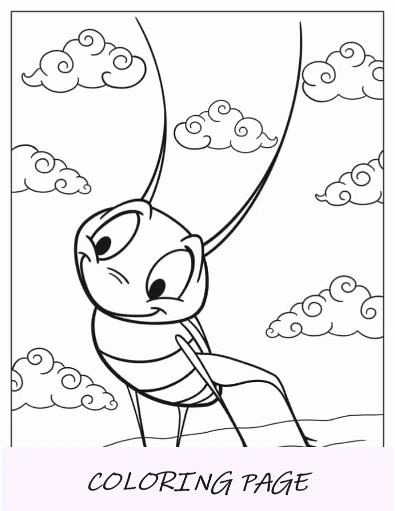 Folha para colorir Kawaii de Mulan no jardim