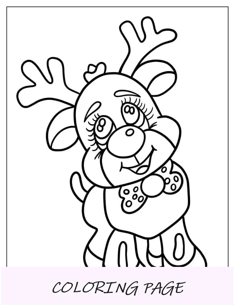Sven, a rena para colorir
