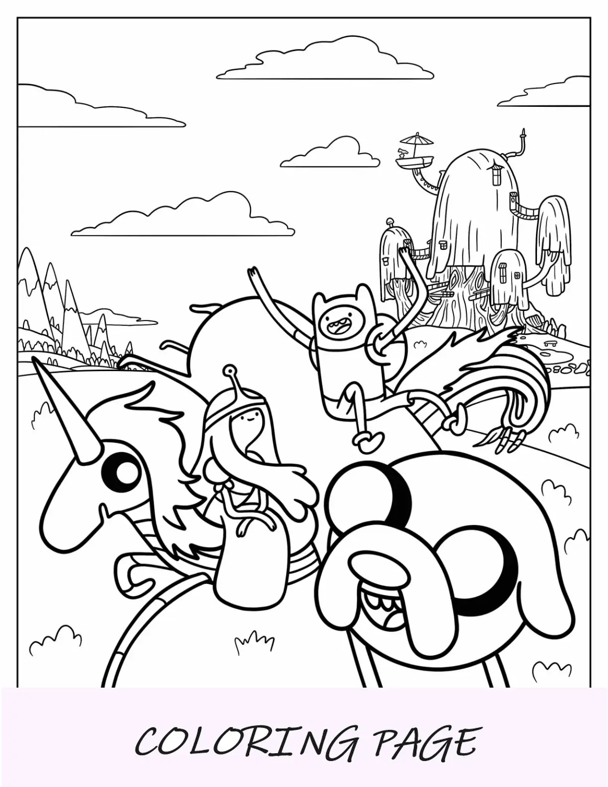Hora De Aventuras Para Colorear De Marceline La Reina Vampiro Tocando El Banjo