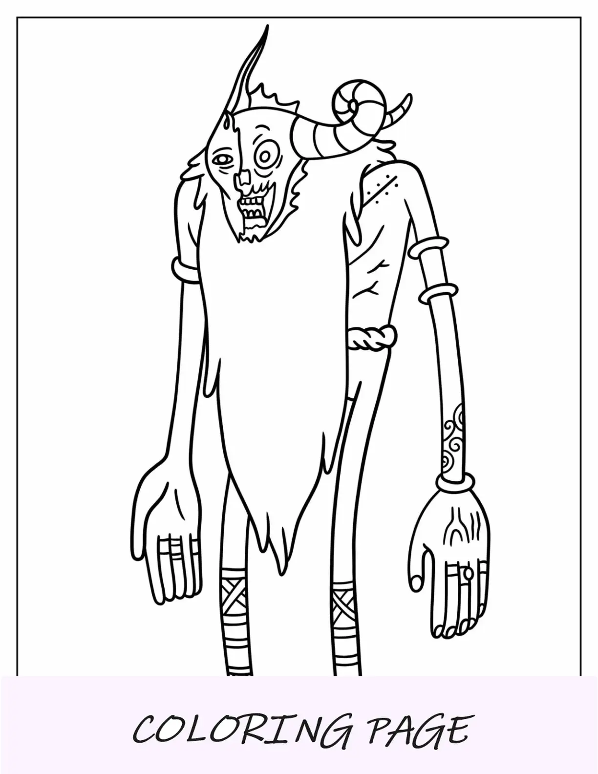 Página para colorear de Hora de Aventura Póster