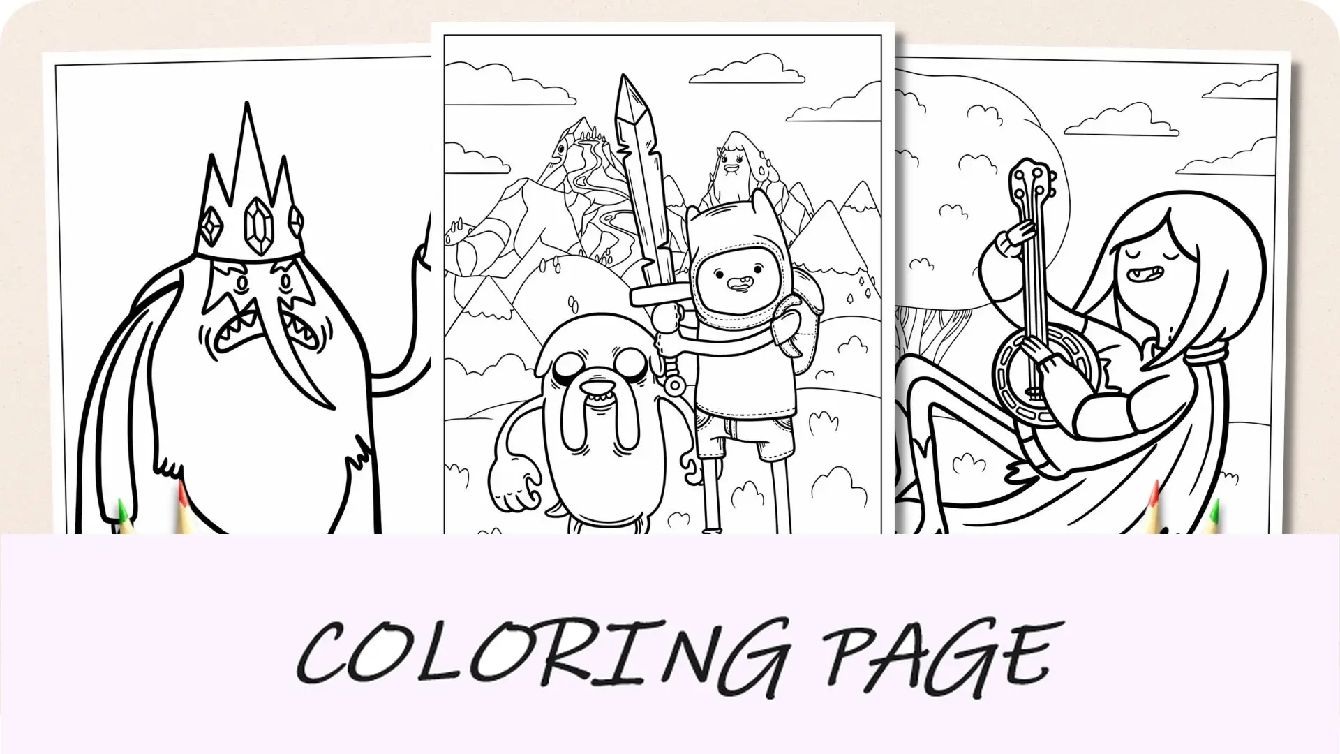 Dibujos para colorear de Hora de Aventuras Imagen destacada