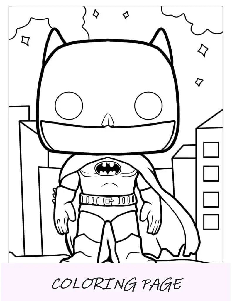 Linda hoja para colorear Funko Pop
