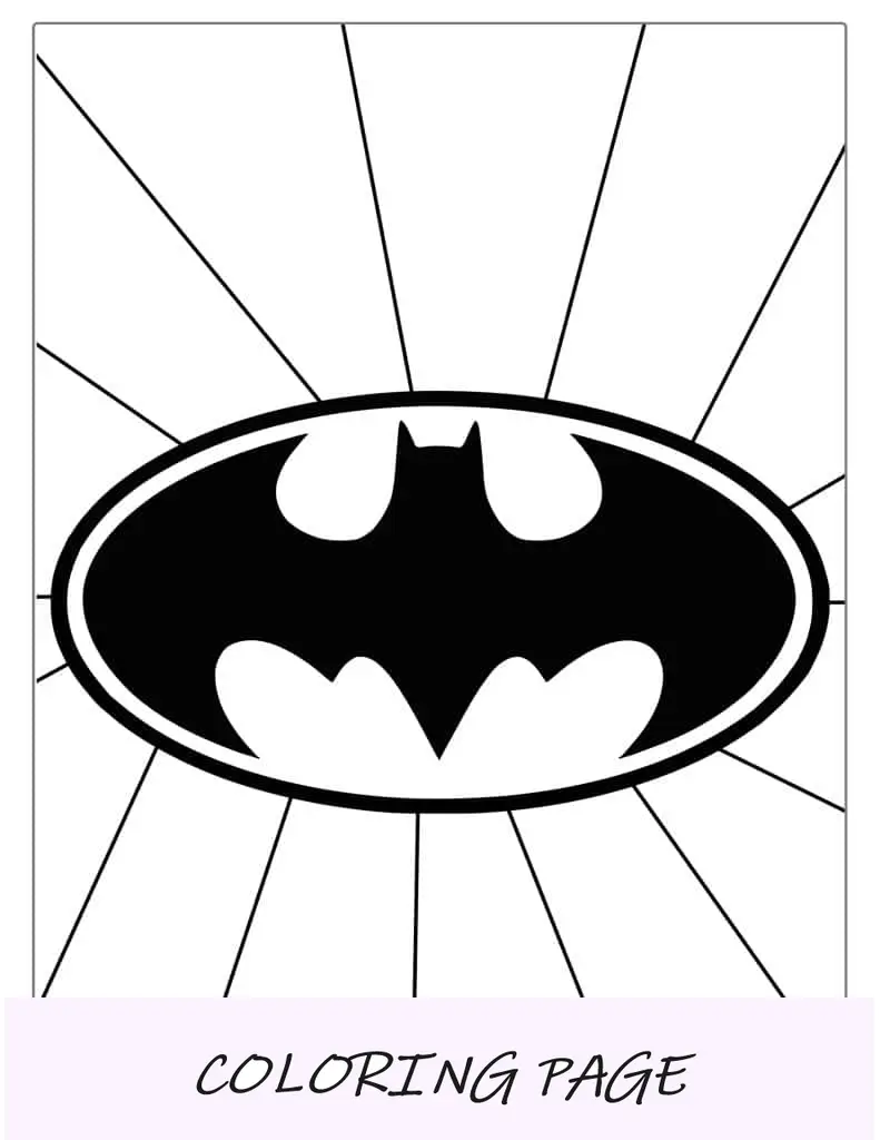 Logotipo de Batman para colorear