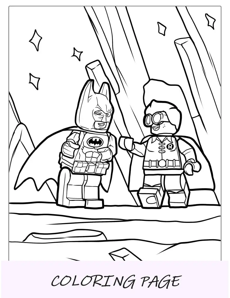 Lego Batman Y Lego Robin Para Colorear