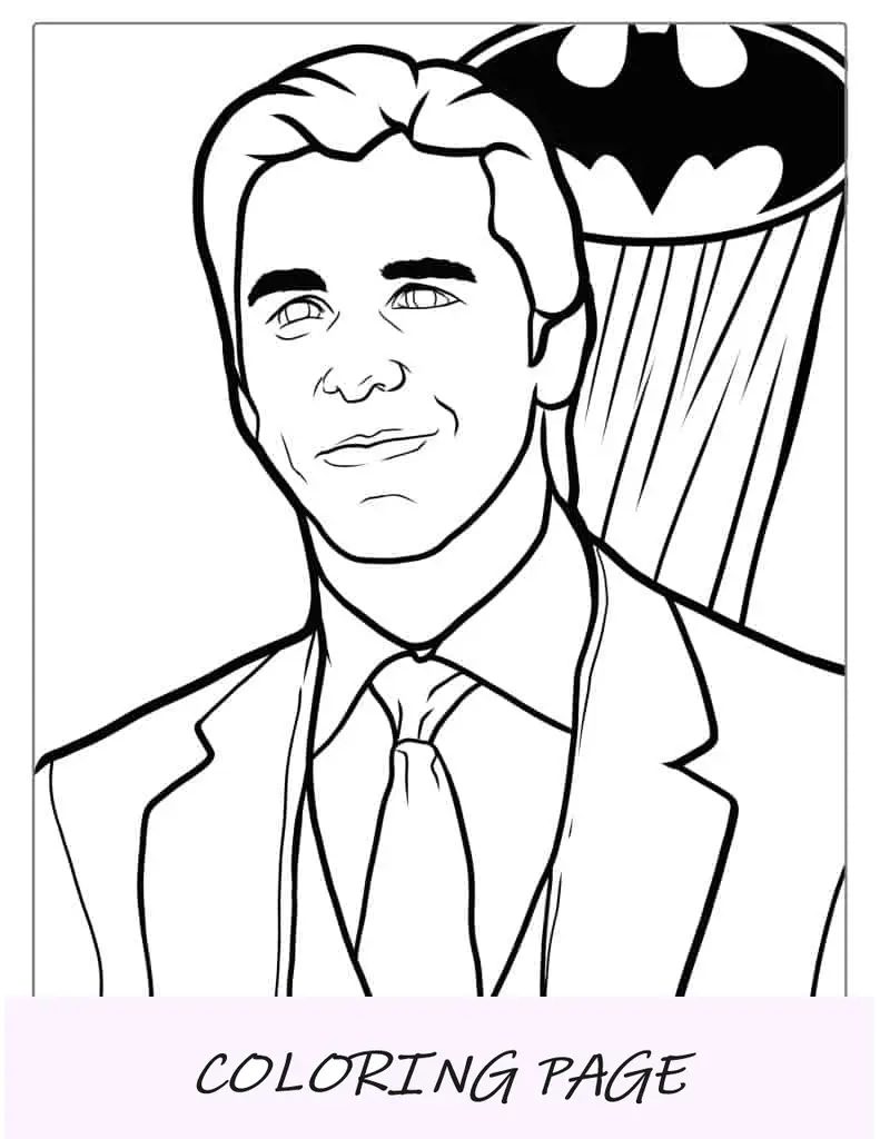 Bruce Banner interpretado por Christian Bale para colorear