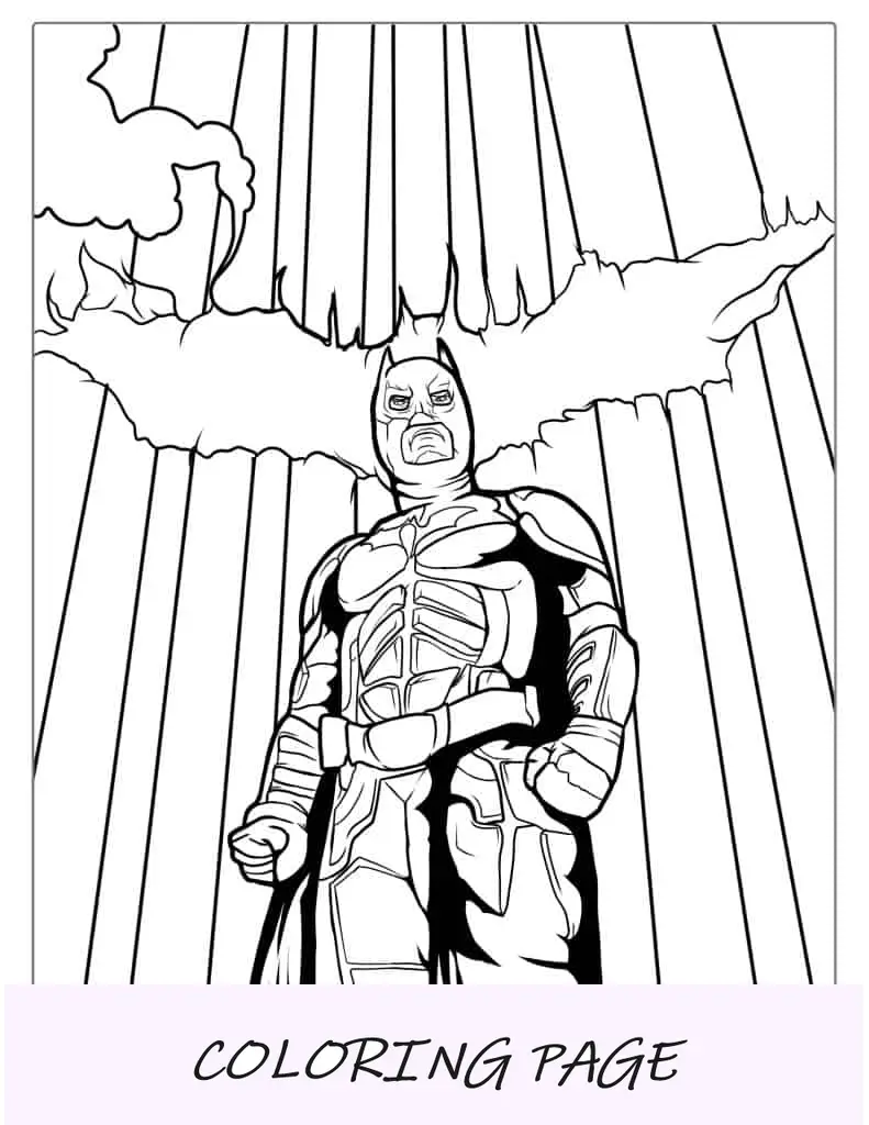 El caballero oscuro Batman de pie en Gotham