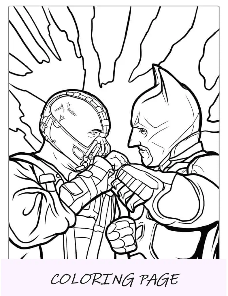 Batman Vs Bane Villan Para Colorear