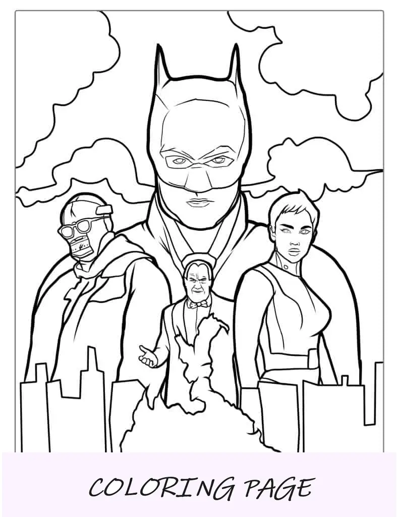 Batman con Acertijo, Pingüino y Catowman