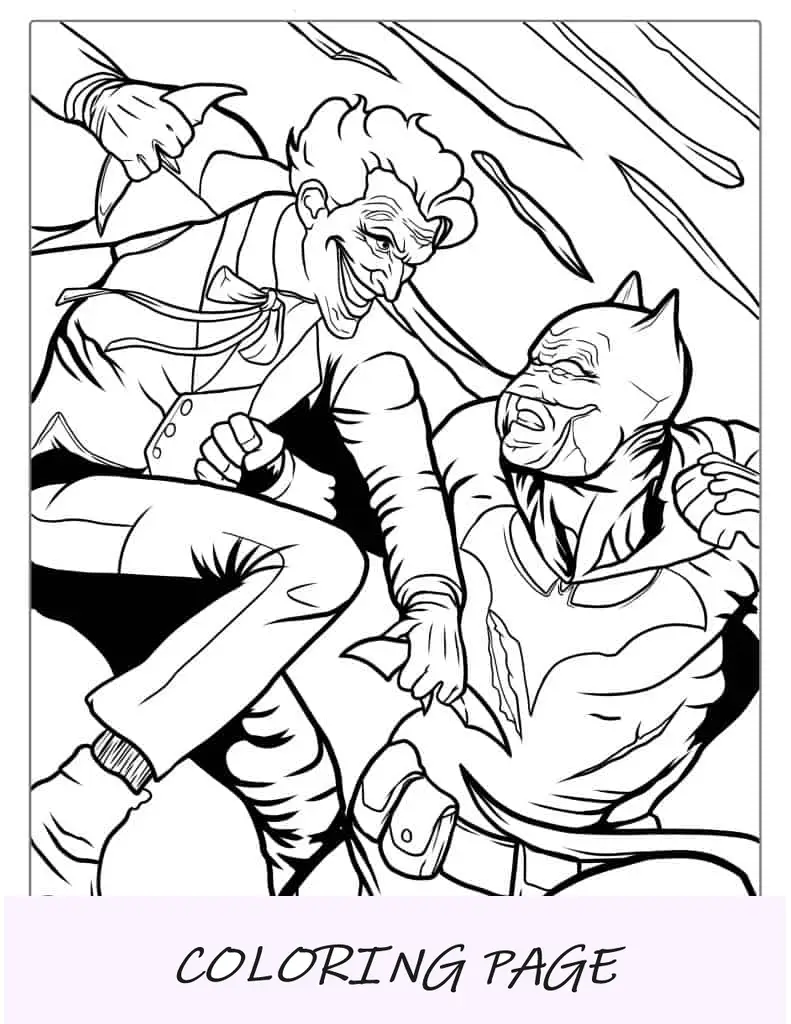 Batman Vs Joker Para Colorear