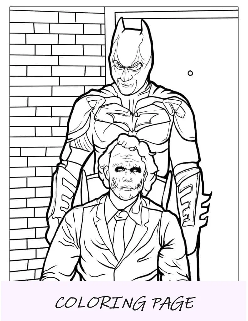 Batman y el Joker para colorear