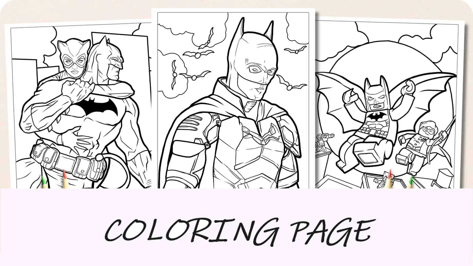 Dibujos para colorear de Batman Imagen destacada
