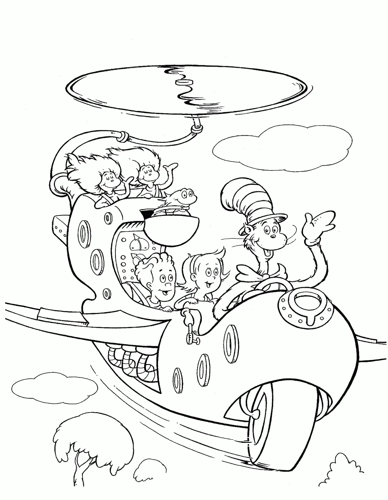 Cat In The Hat Thing 2 Coloring Page
