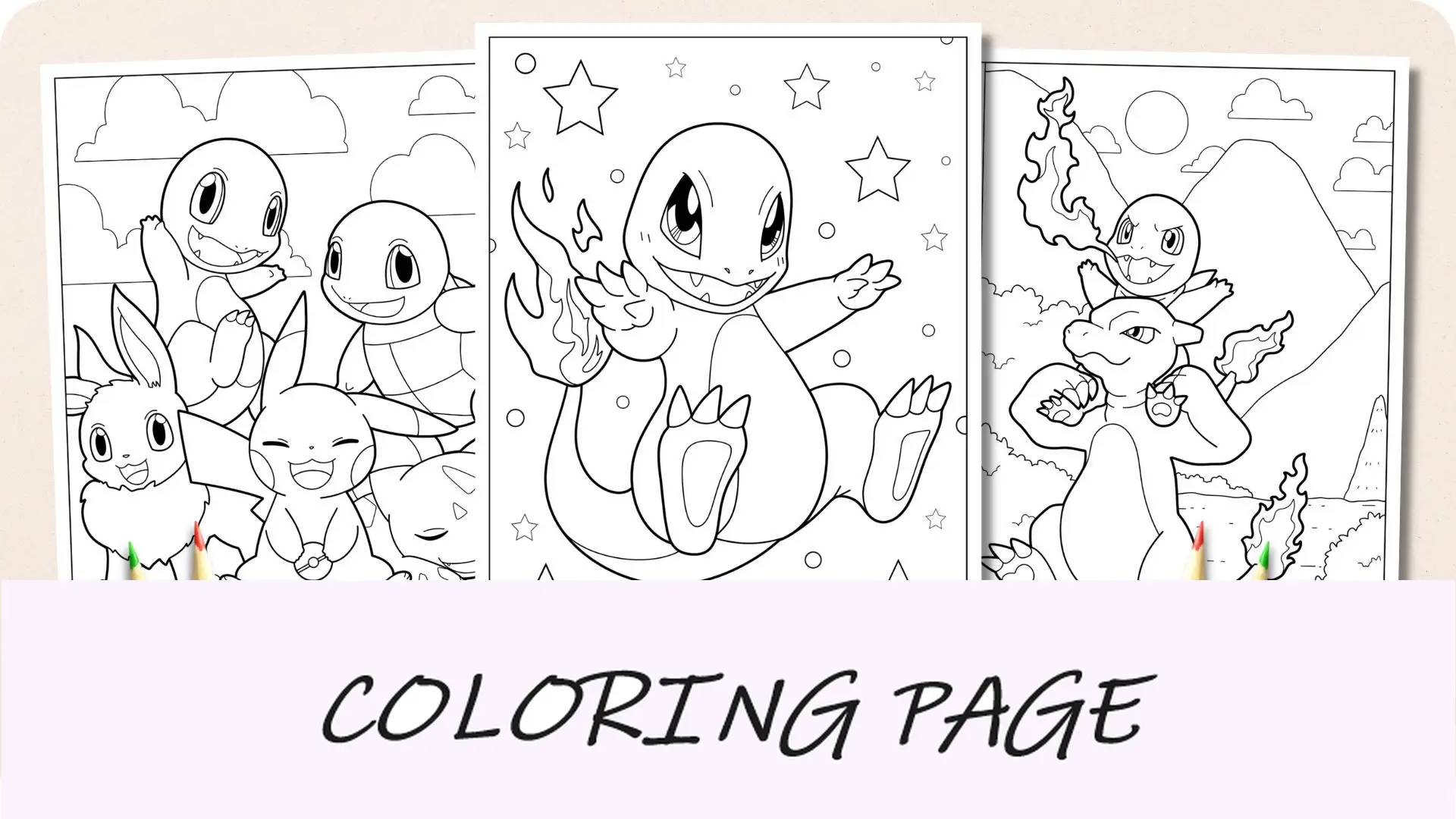 Immagine in evidenza delle pagine da colorare di Charmander