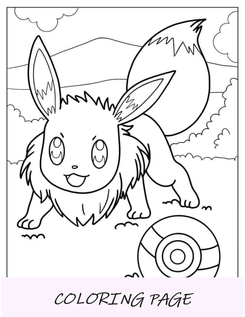 Eevee invocado da PokéBall