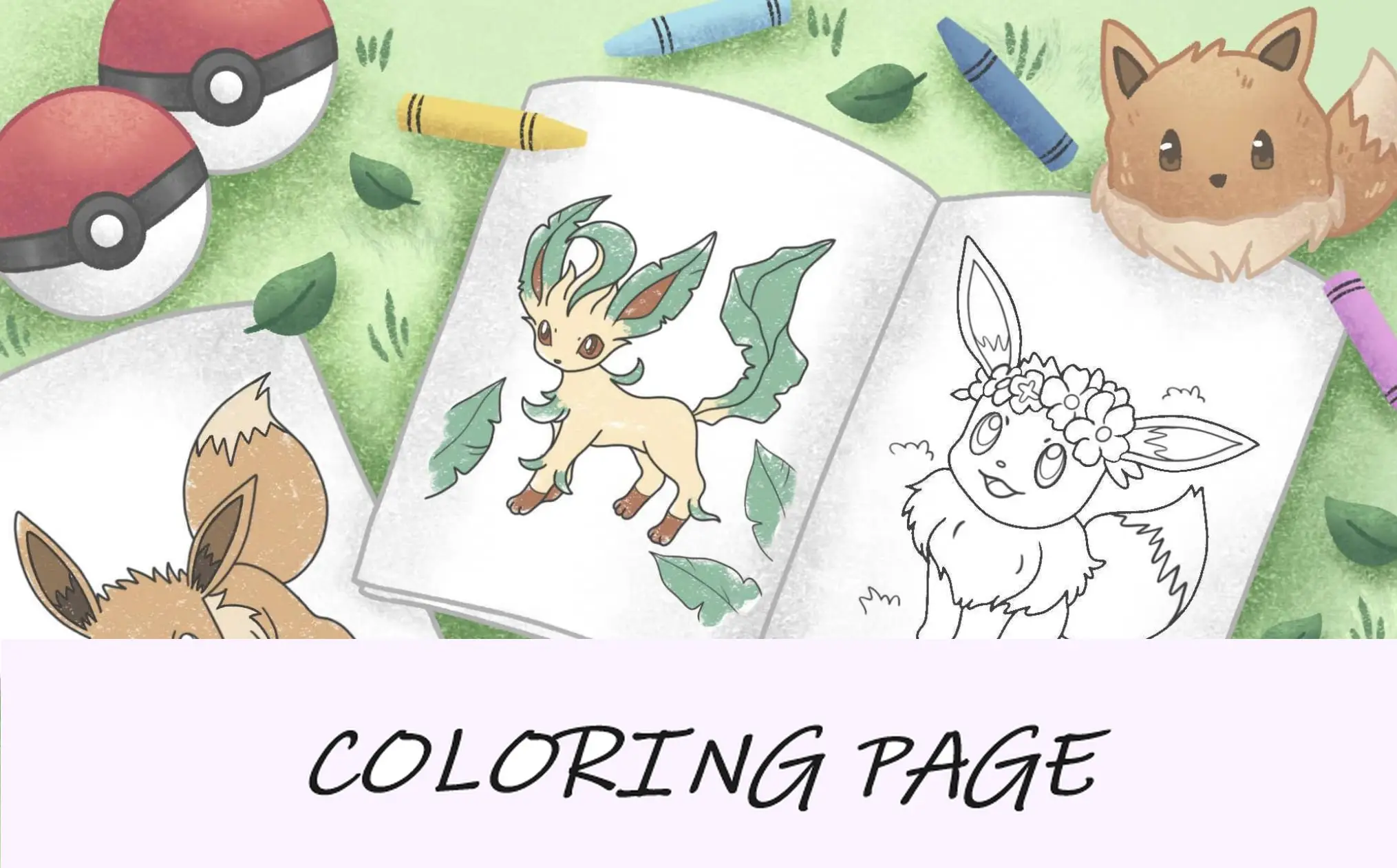 imagem de destaque das páginas para colorir do eevee