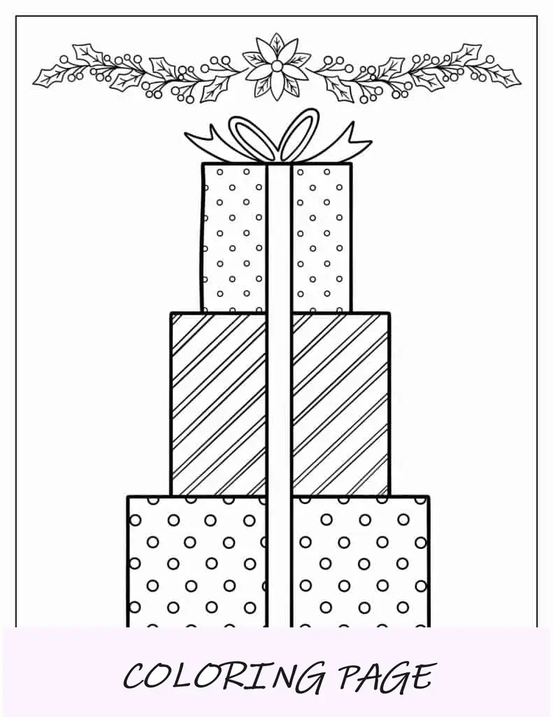 Pila de regalos de Navidad con muérdago