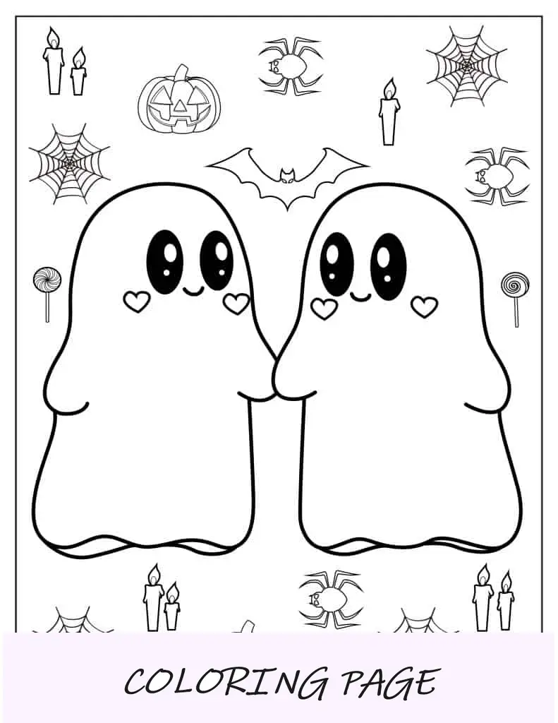 Dibujos-para-colorear-lindos-kawaii-fantasmas