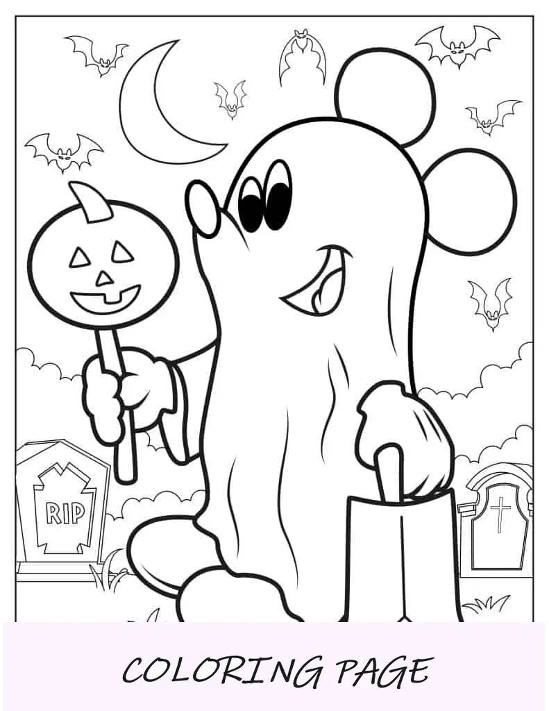Hoja-para-colorear-Mickey-Mouse-Fantasma