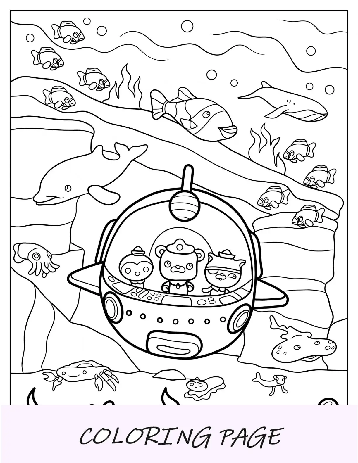 Página para colorir de Octonauts do Easy Tweak Bunny