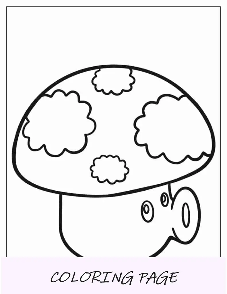 Cogumelo folhado para colorir
