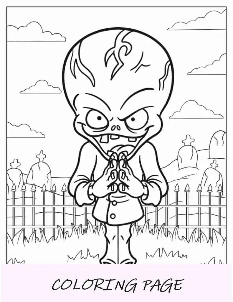 Página para colorir do Dr. Zomboss
