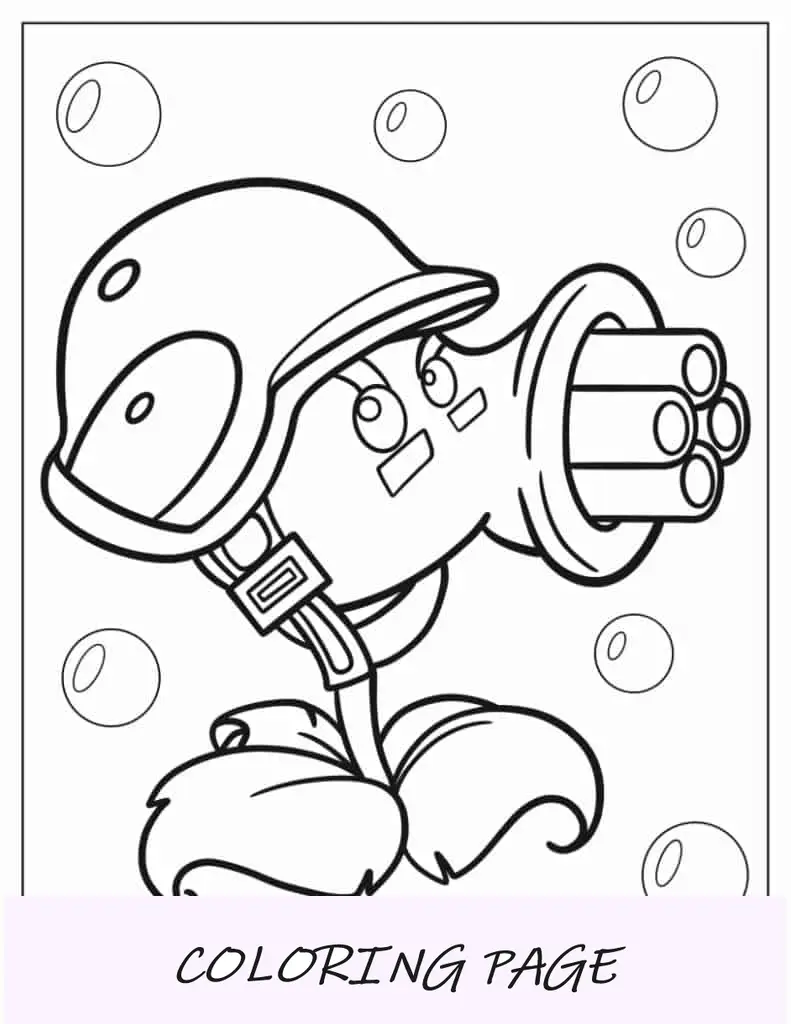 Ervilha Gatling de Plants Vs Zombies