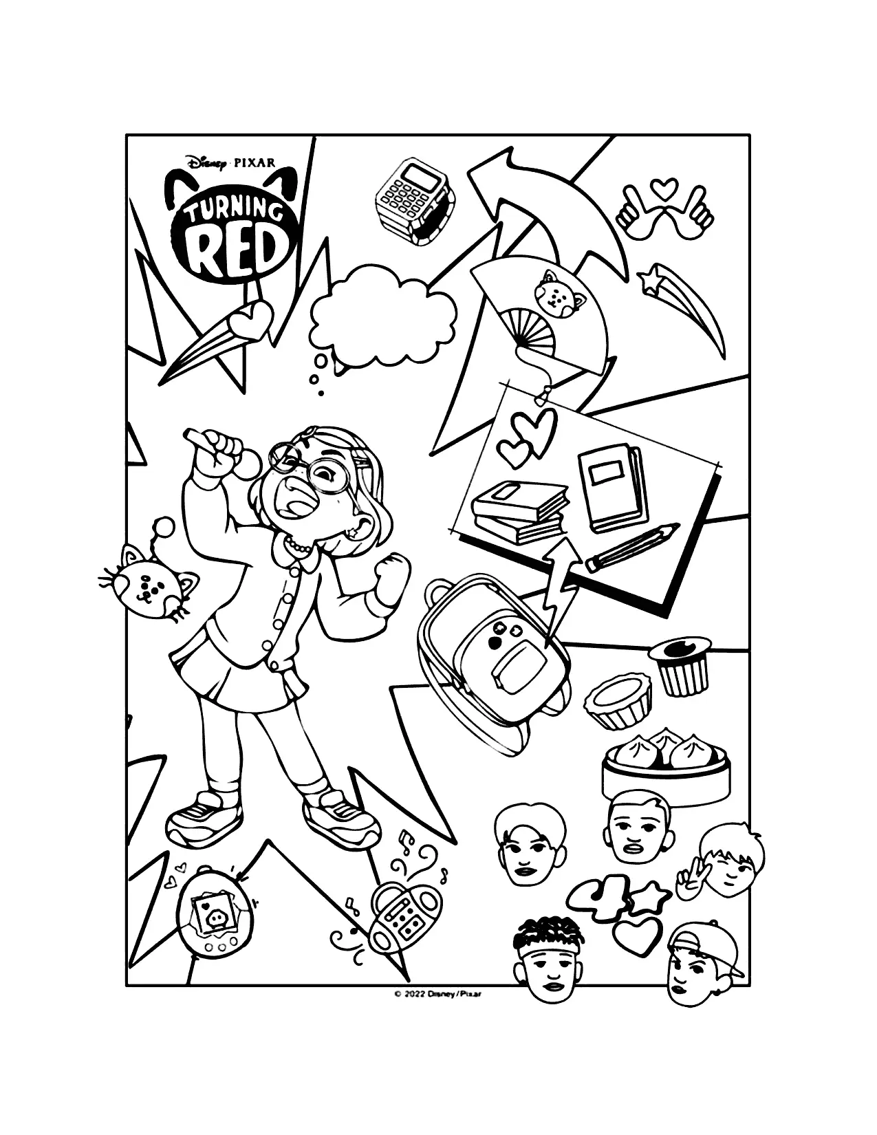 Turning Red Movie Coloring Page