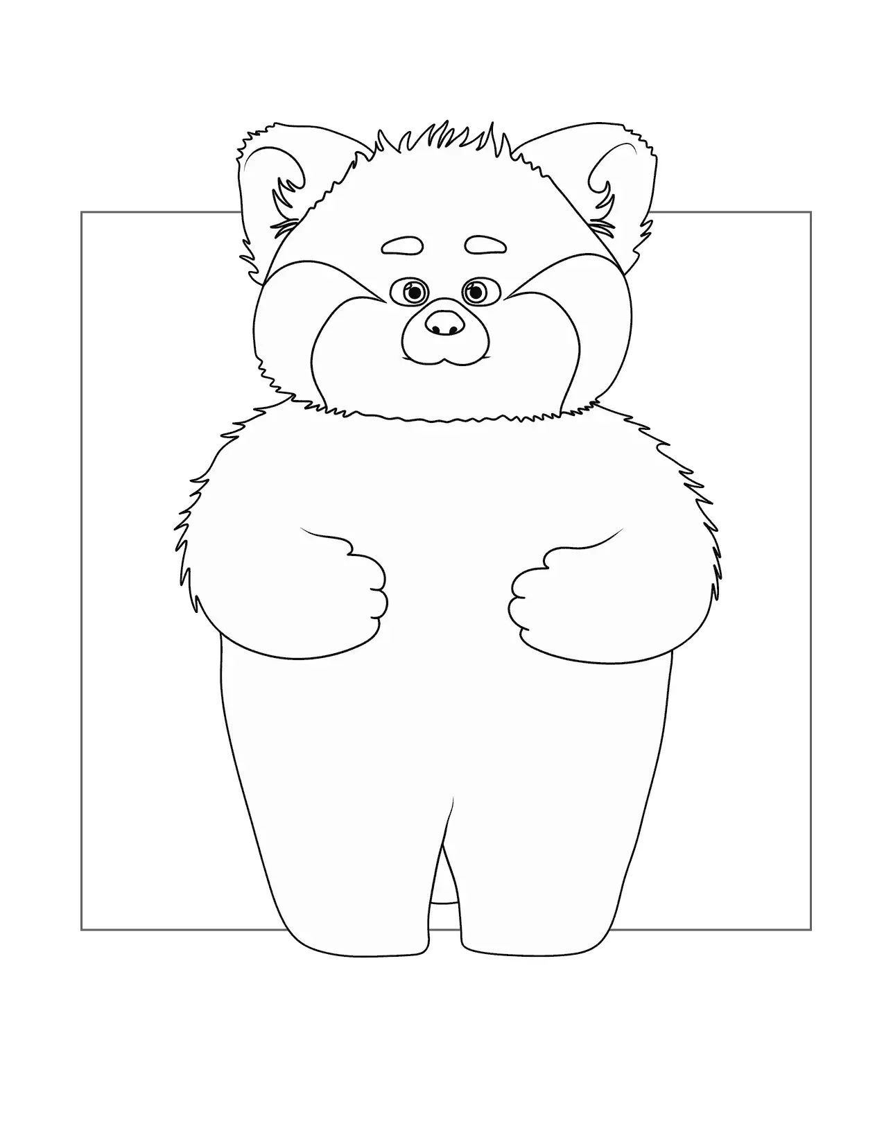 Turning Red Panda Mei Coloring Page