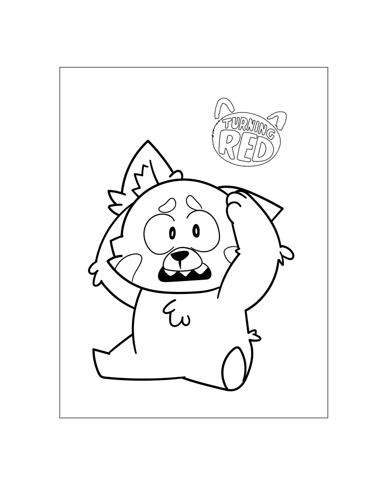 Funny Turning Red Coloring Page