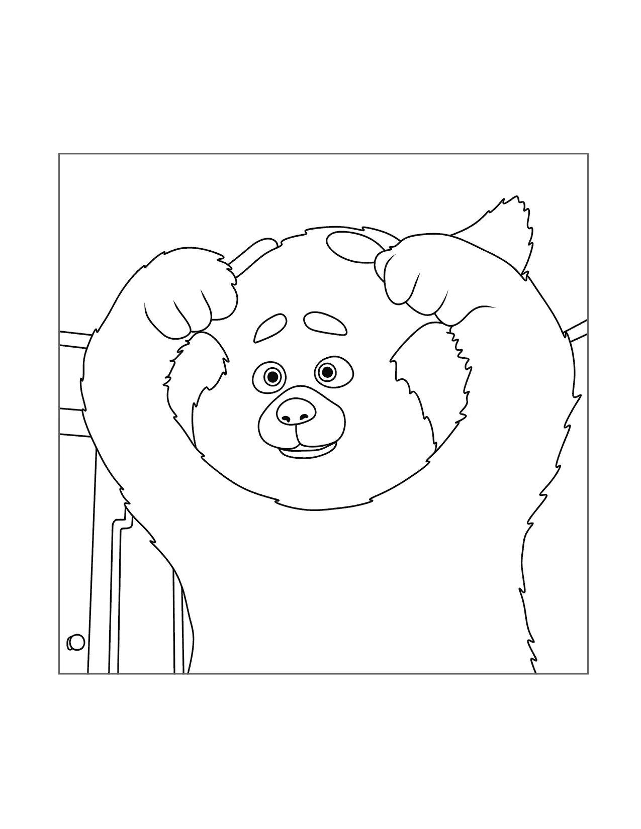 Mei Is A Panda Turning Red Coloring Page