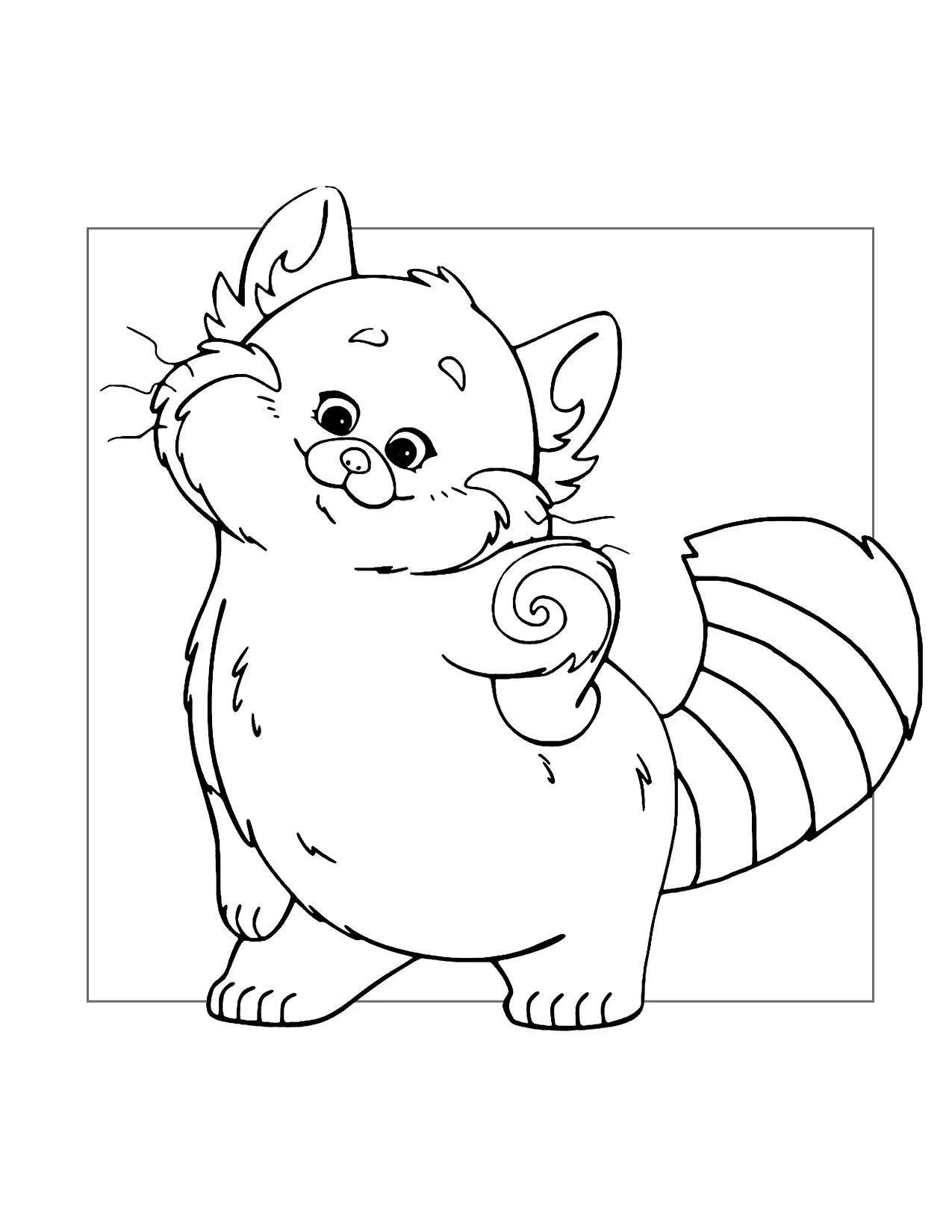 Mei Lin Poses Turning Red Coloring Page