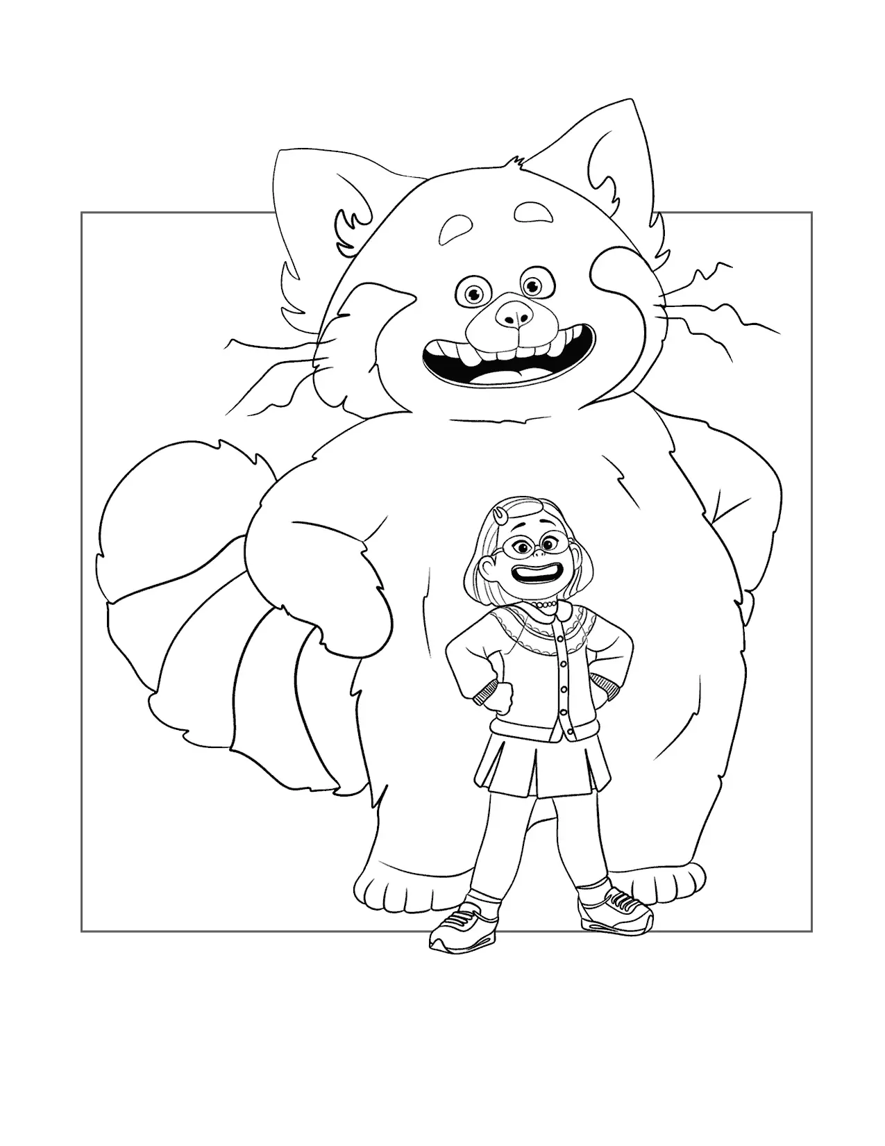 Mei Turning Red Coloring Page