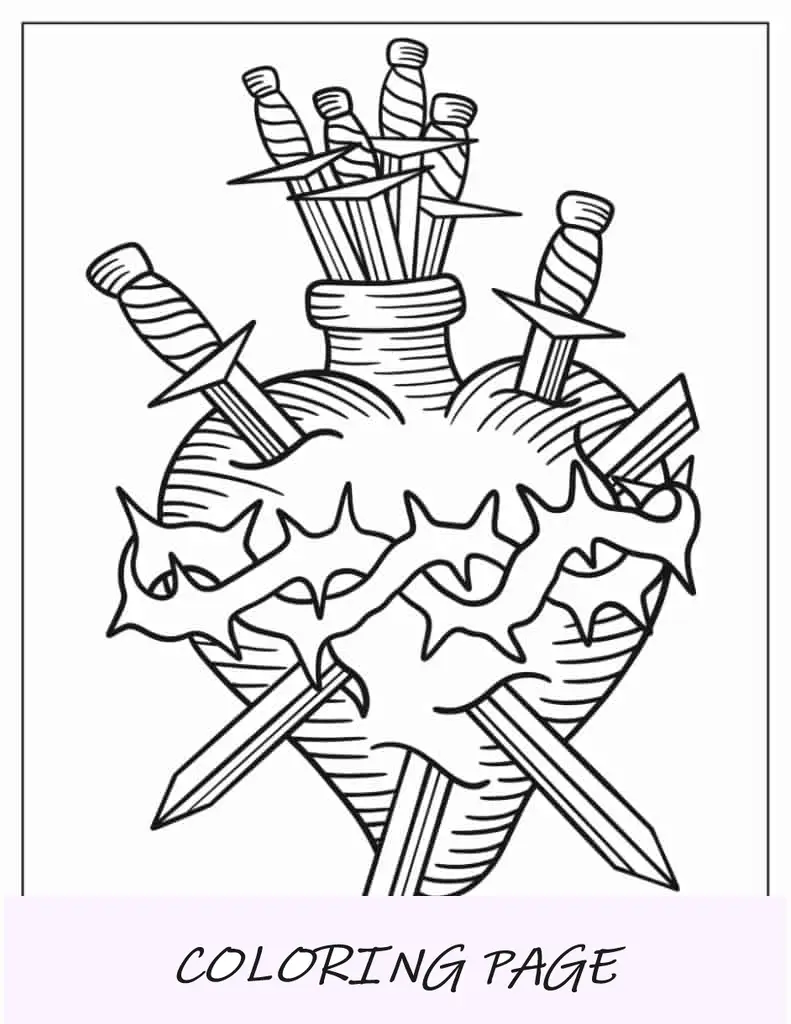 Esquema Simple Del Sagrado Corazón De Jesús