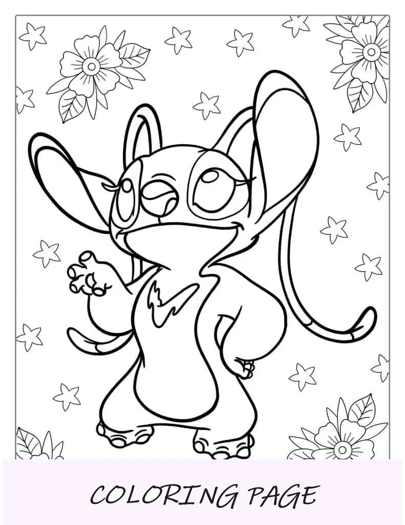 Página para colorir de personagem de anjo (experimento 624)